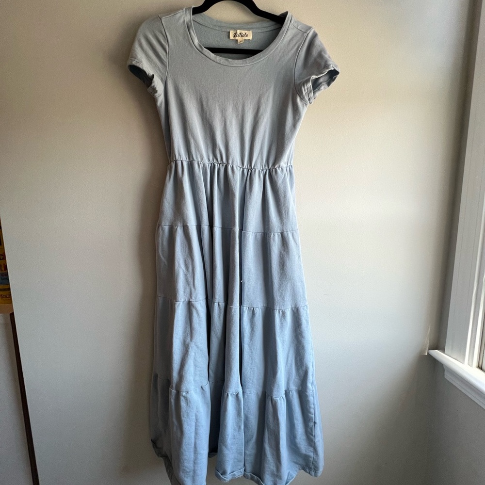 PinkBlush Maternity Maxi Dress | Soft Sweatshirt Material | Size Small